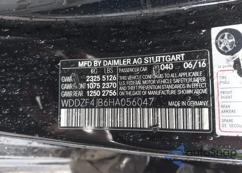 2017 Mercedes-Benz E 300 from USA, damaged, VIN WDDZF4JB6HA056047